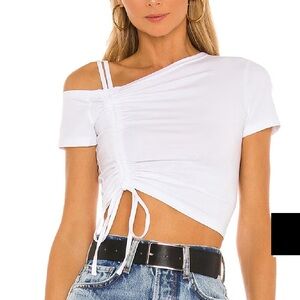 Superdown Kylie Ruched front top White